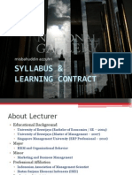 Syllabus & Learning Contract: Misbahuddin Azzuhri