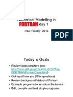 Numerical Modelling in Fortran: Day 1: Paul Tackley, 2013