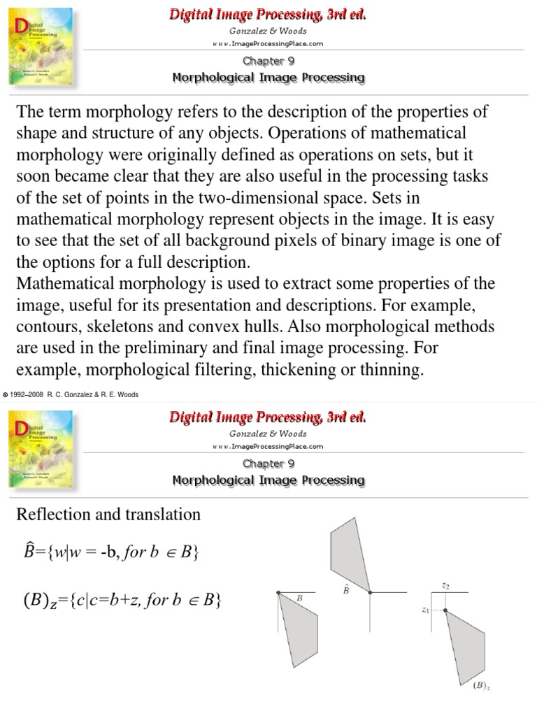 DIP3E Chapter09 Art | PDF | Image Processing | Algorithms