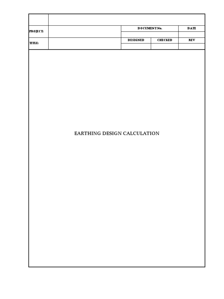 Sample Earthing | PDF | Electrical Substation | Electrical Resistivity ...