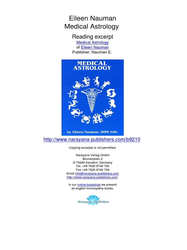 Medical Astrology Eileen Nauman PDF Vein Vitamin