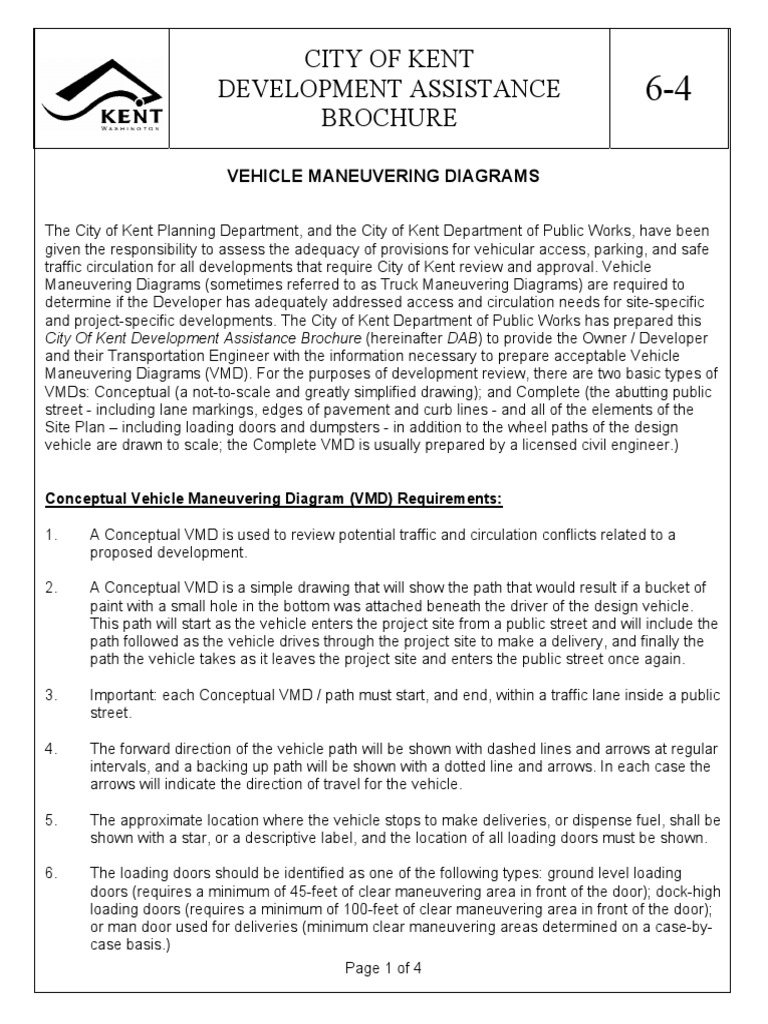 Vehicle Maneuvering Diagrams in Kent | PDF | Semi Trailer Truck | Truck