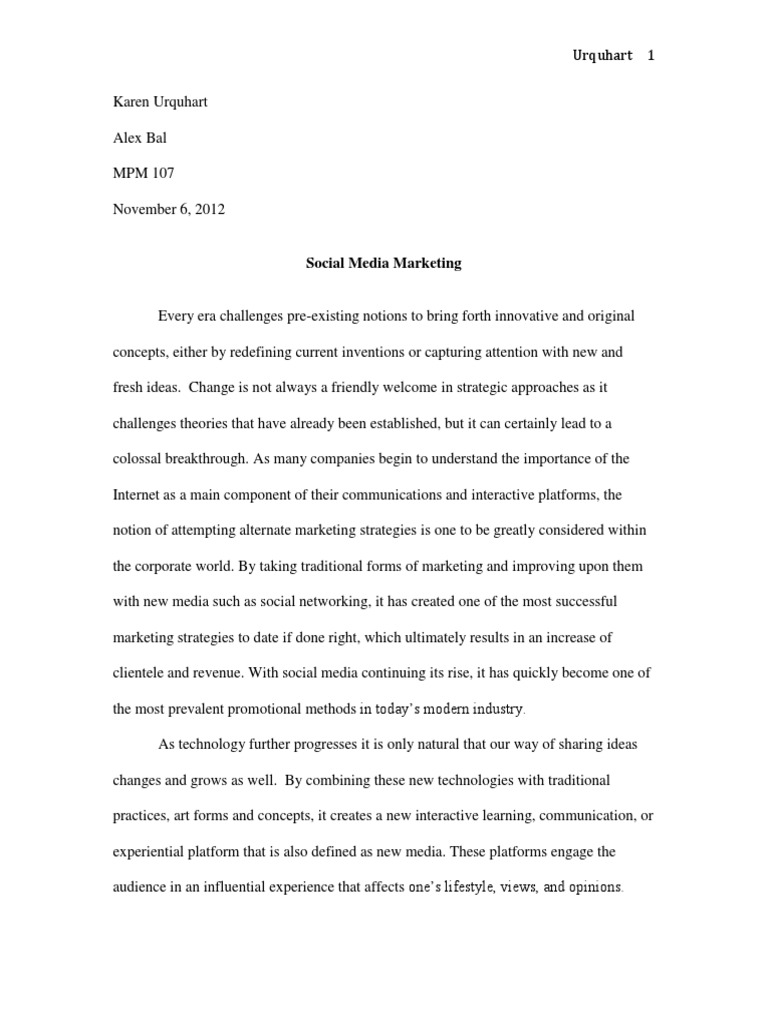 New Media Essay Digital & Social Media Social Media