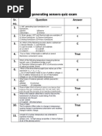 Self Generating Sensors Quiz Exam Sr. No. Answer 1. A 2. C 3. C