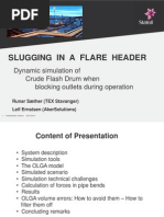 Slugging in a Flare Header