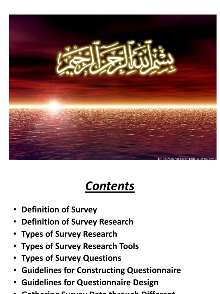 Survey Research Method Pdf