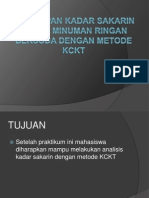 ANALISIS KADAR SAKARIN DENGAN KCKT