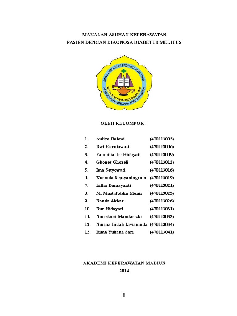Makalah: Makalah Diabetes Mellitus