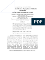 Impact Ionization Effects On Propagation of A Millimeter Wave in Gaas