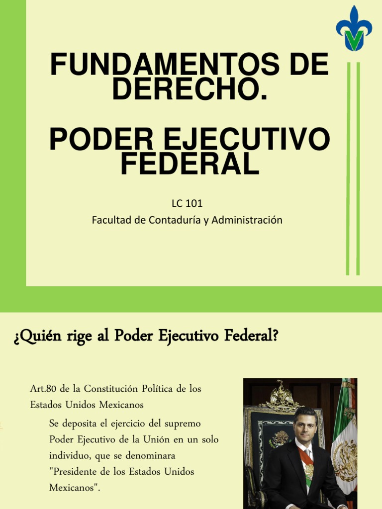 Poder Ejecutivo Federal | PDF | Presidentes de los Estados Unidos ...