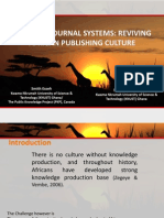 The Open Journal Systems: Reviving African Publishing Culture