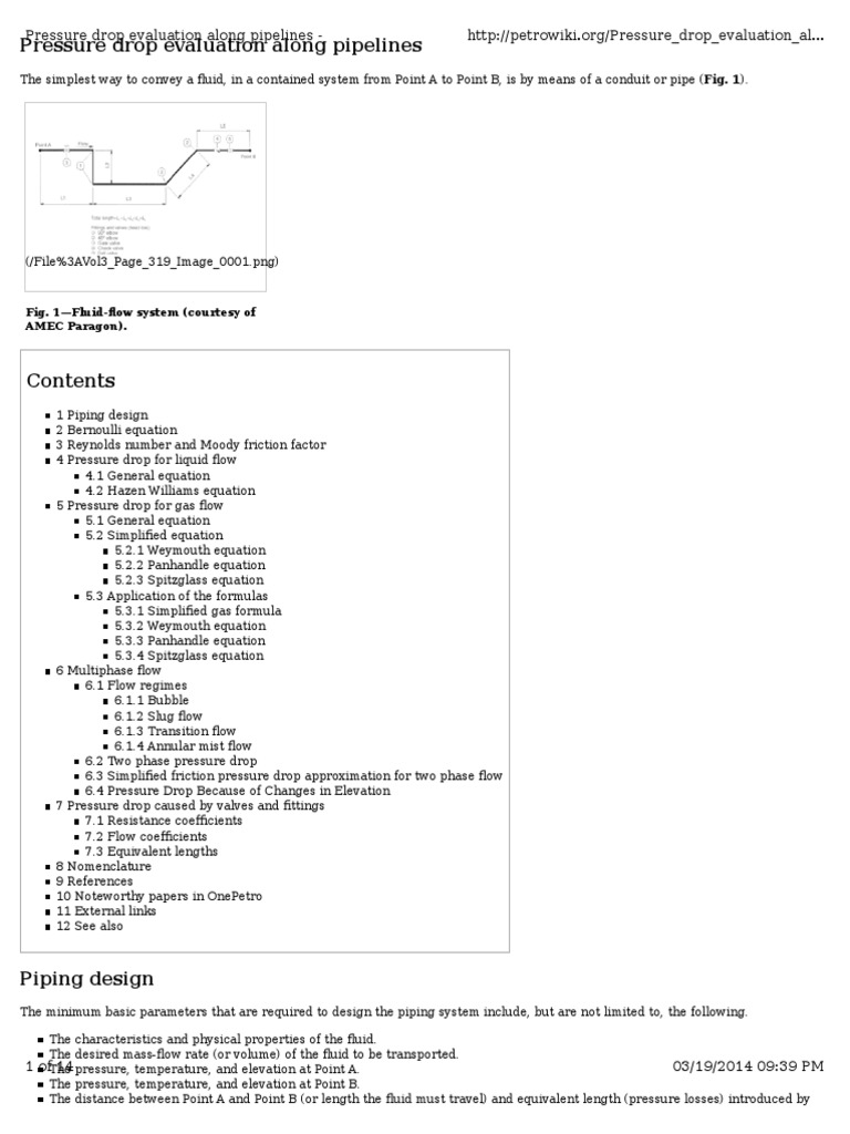 Pipeline Pressure Drop Analysis Guide | PDF | Viscosity | Reynolds Number