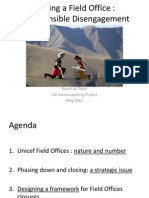 Closing A Field Office: A Responsible Disengagement: Raoul de Torcy LDI Action Learning Project May 2011