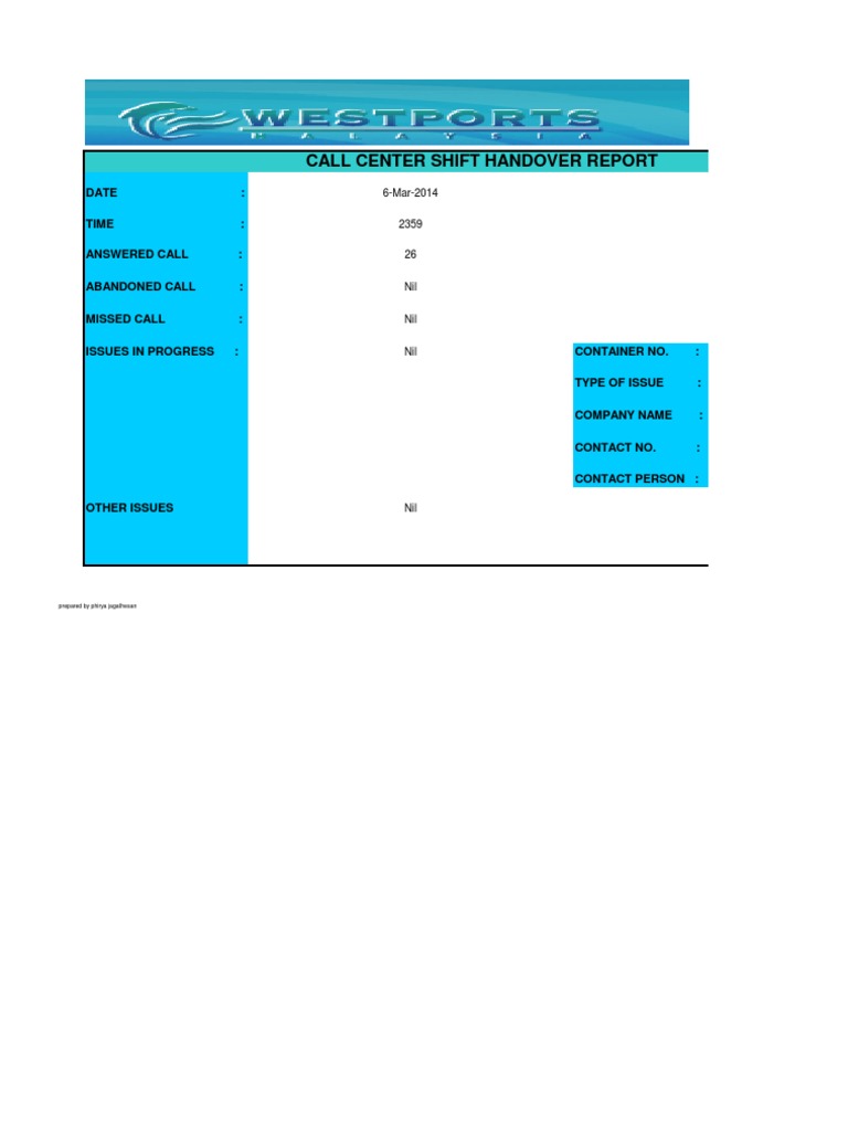 Shift Handover Report 06mac2014 - 3rd Shift | PDF