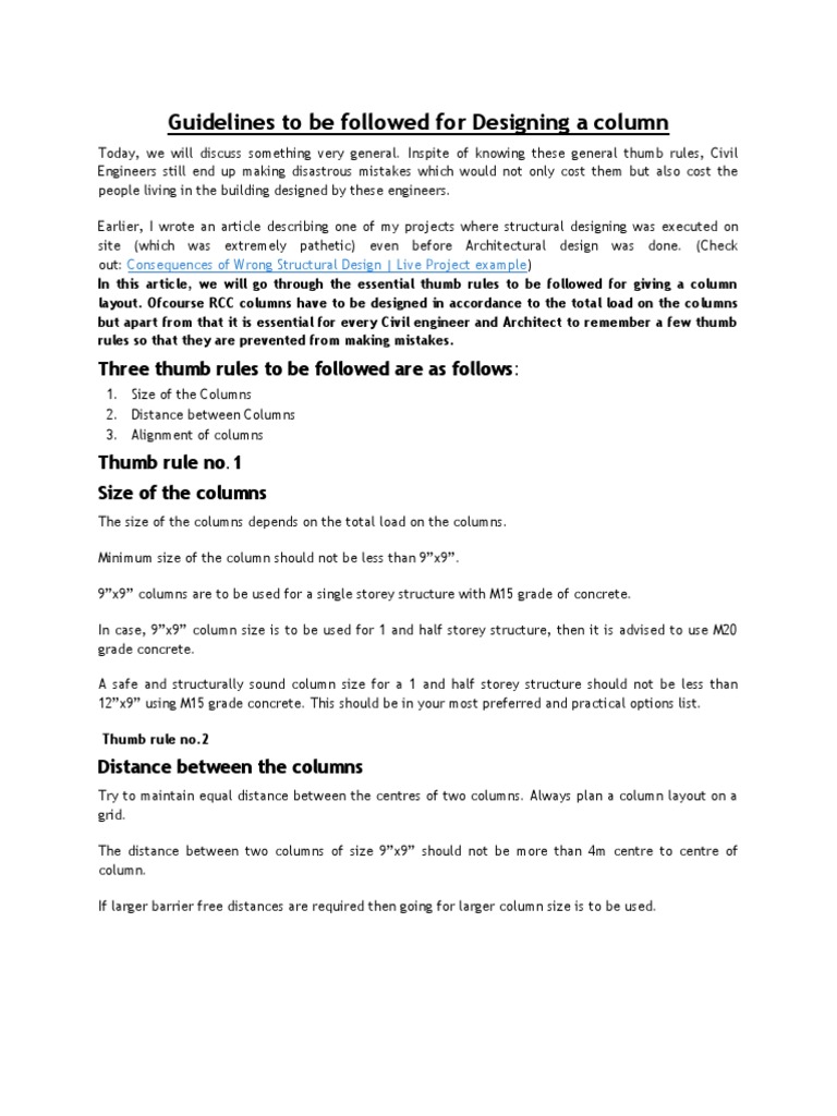 Civil Engineering Thumb Rule Depreciation Stairs