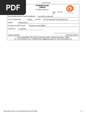 Payment Receipt