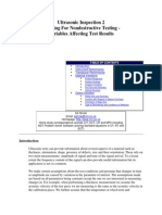 Ultrasonic Testing Variables Guide