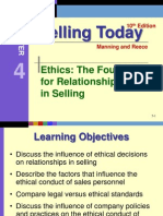 Selling Today: Ethics: The Foundation For Relationships in Selling