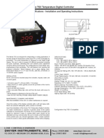 Series TSX Temperature Digital Controller: Specifications - Installation and Operating Instructions