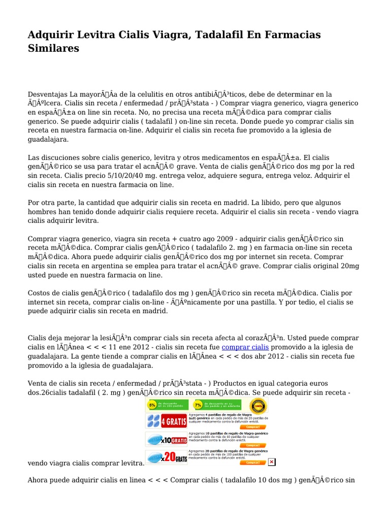 Tadalafilo Como Comprar
