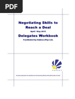 Fasset Negotiating Skills To Reach A Deal 2012 Workbook