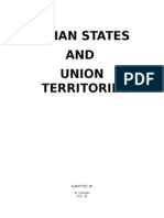 Indian States AND Union Territories: Submitted by M. Ishaan P Iii - B