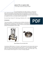 Rupture Pin or Rupture Disk