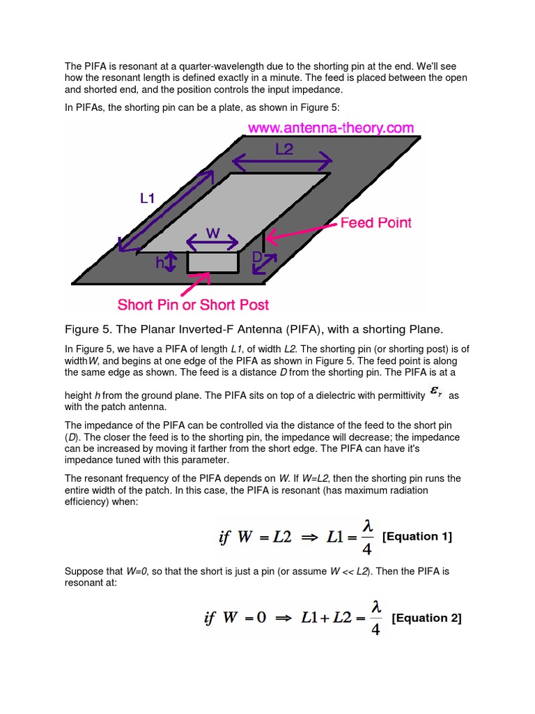 The PIFA | PDF | Antenna (Radio) | Resonance