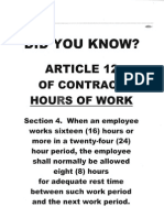 att Members - DID YOU KNOW - Art 12 Sec 4 Contract, Hours of Work 