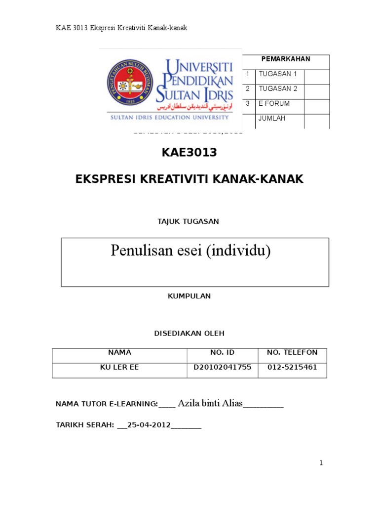 Kae 3013 Batik Assignment Done Pdf