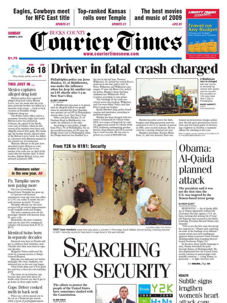 768px x 1024px - Bucks County Courier Times 01-03-2010 | PDF | Myocardial Infarction