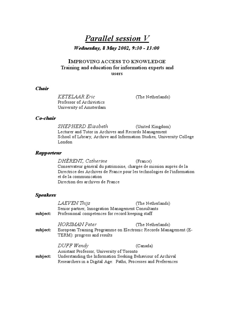 Improving Knowledge Access in Archival Training | PDF