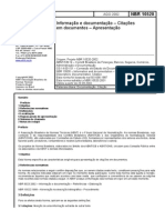 NBR 10520 - Informação e Documentação - Citações Em Documentos - Apresentação