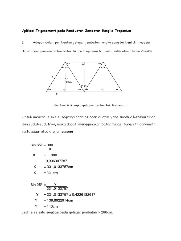 Aplikasi Trigonometri Pada Pembuatan Jembatan Rangka