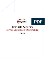 Key - Rite Security: Service Coordinator / CSR Manual