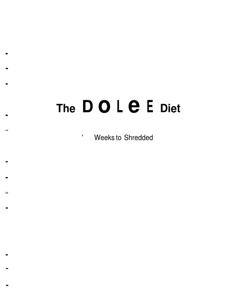 DOLCE 3 WEEKS TO SHREDDED PDF visual data 2