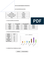 Costo de Mantenimiento Preventivo