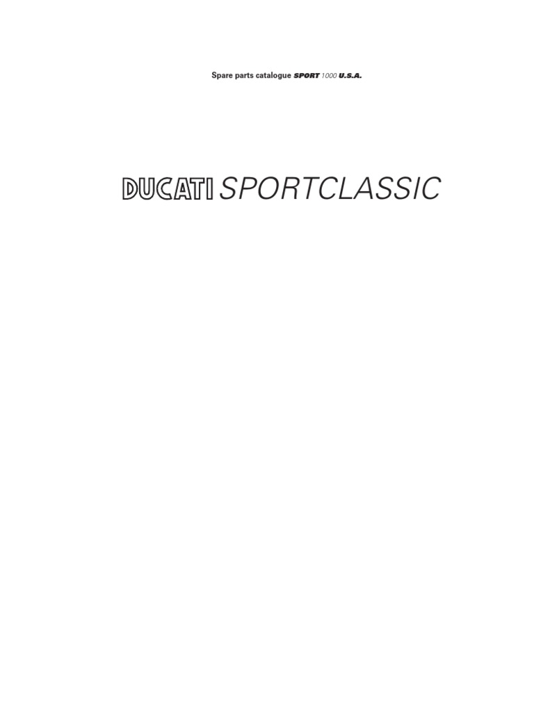Ducati Sport Classic Parts Catalogue | PDF | Piston | Clutch