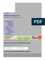 CONTOH PROPOSAL - Contoh Proposal Penelitian Terbaru