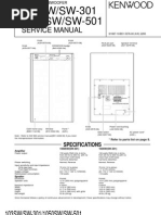 Kenwood SW301 501 MANUAL