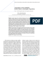 A Linguagem Como Trabalho - Reflexões Iniciais Sobre A Alienação Linguística