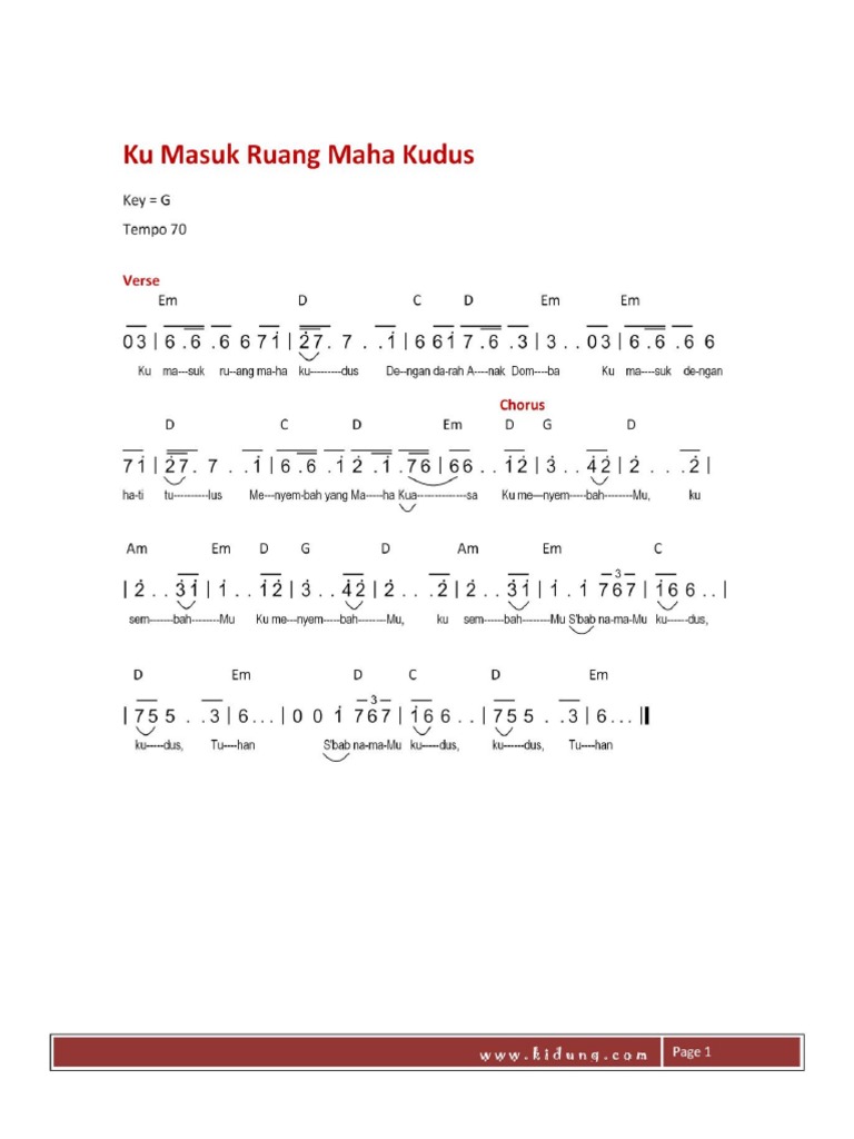 Ku Masuk Ruang Maha Kudus