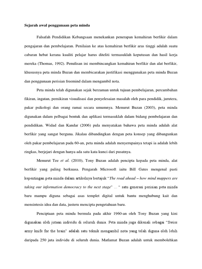 Sejarah Awal Penggunaan Peta Minda Pdf