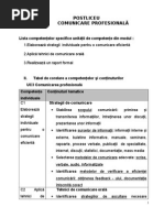 Postliceu - Comunicarea Profesionala - Curs