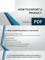 How to Export a Product