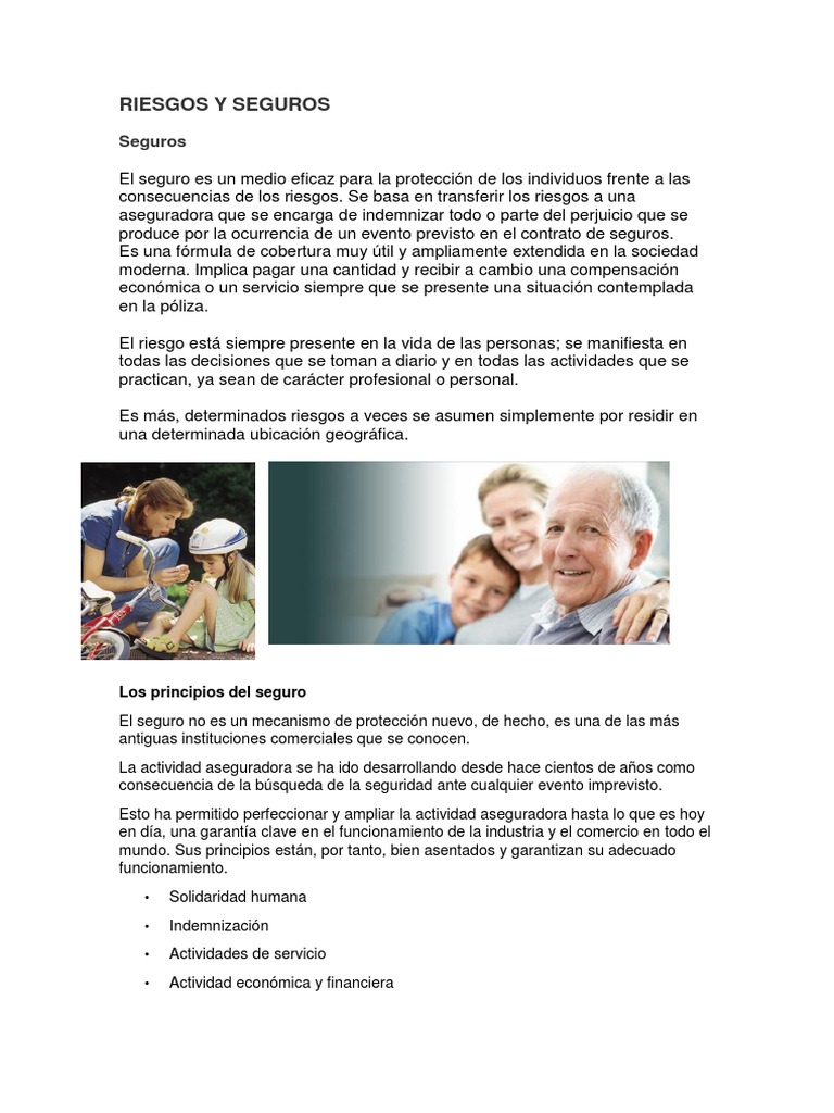 Guía Completa sobre Seguros y Riesgos | PDF | Póliza de seguros | Seguro