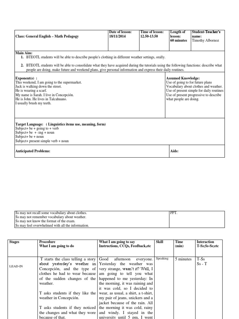 PPP Lesson PlanPPP Lesson Plan