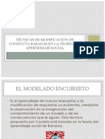 Técnicas de Modificación de Conducta Basadas en La