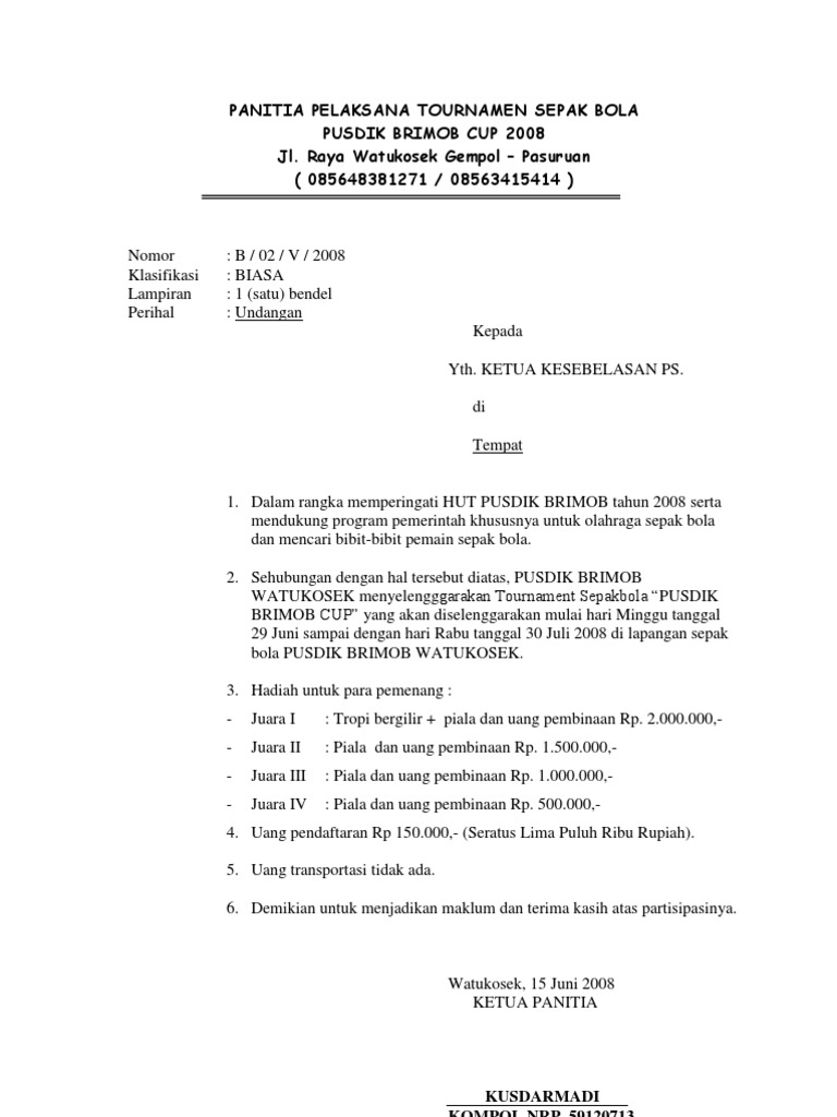 Format Lampiran Surat Menyurat Ukm