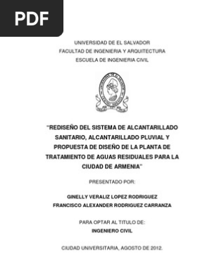 Rediseno Del Sistema De Alcantarillado Sanitario